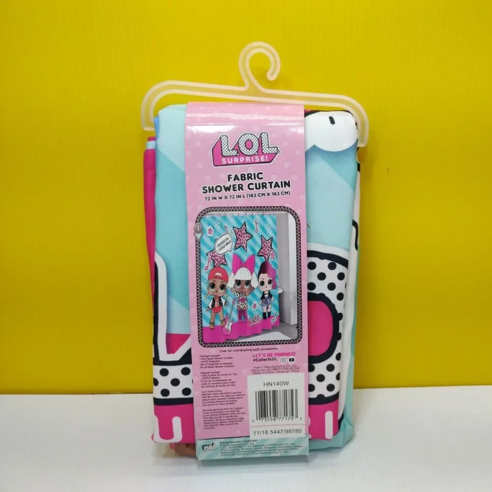LOL Surprise Fabric Shower Curtain 72x72 childrens bathroom bath kids NEW